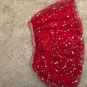 Youth L sparkly red skirt